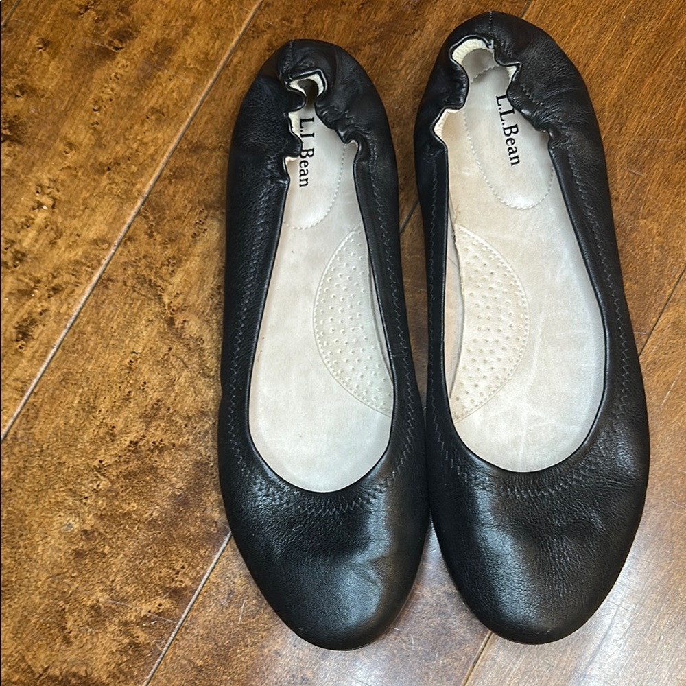 L.L. Bean Women's Classic Black Ballet Flats sz 11